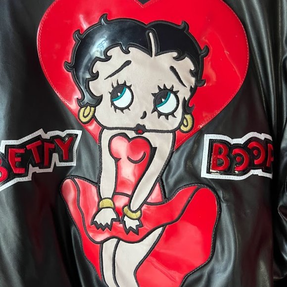 Betty Boop faux leather bomber jacket - Picture 3 of 5